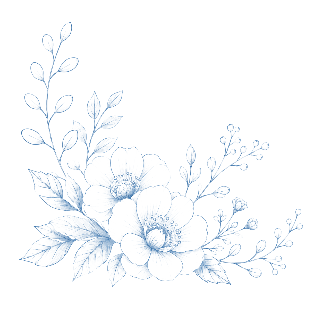Floral arrangement illustration